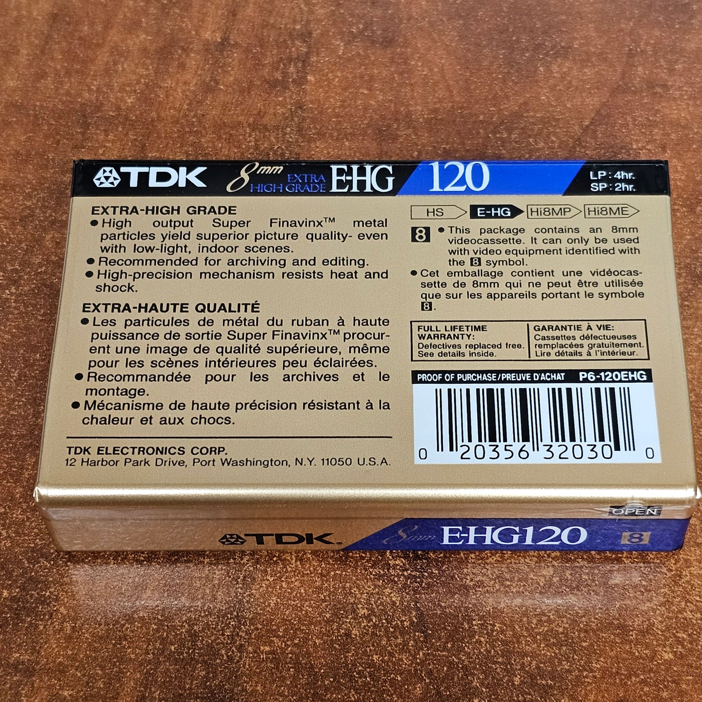 TDK E-HG 120 Hi8 Video Cassette