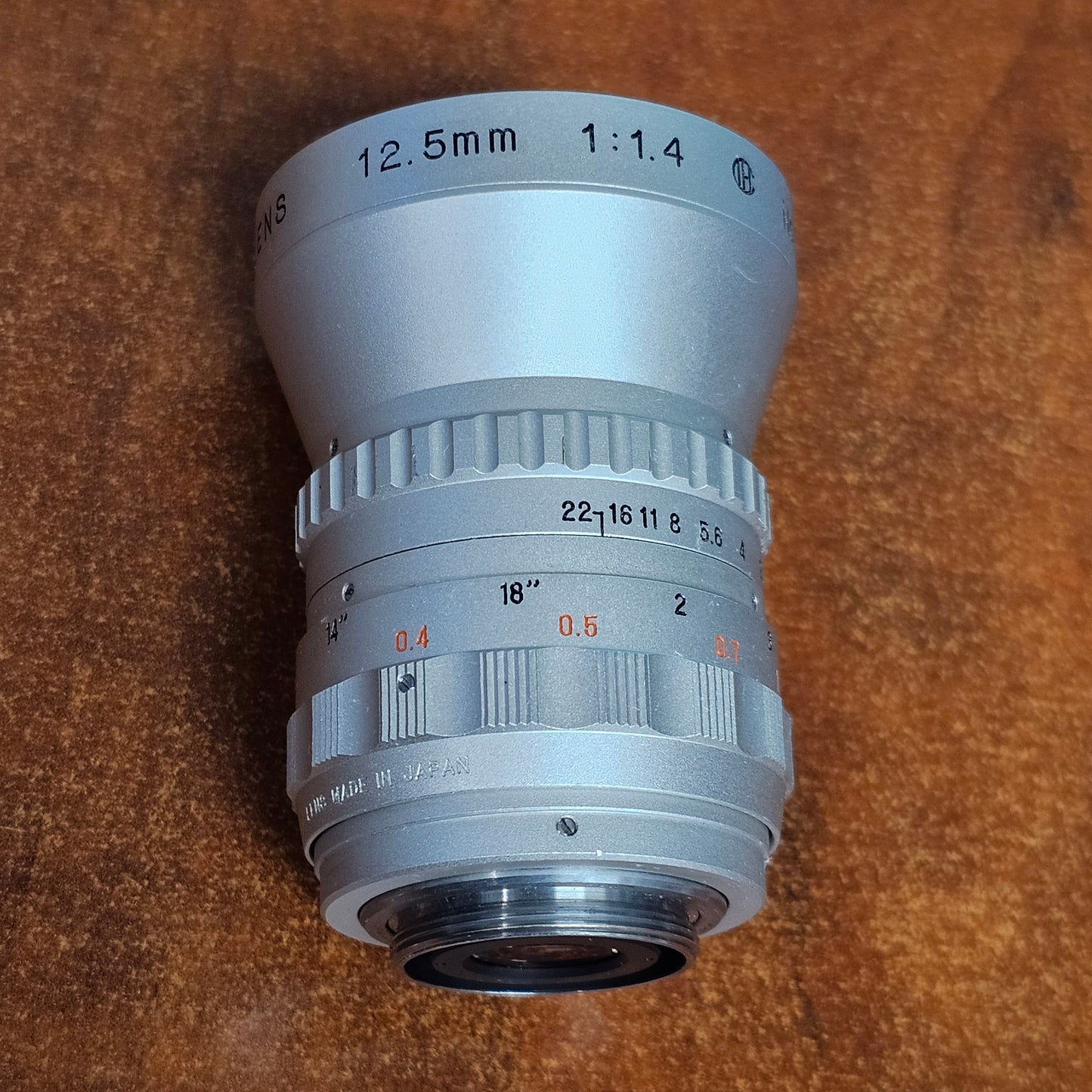 Cosmicar Television 12.5mm f1.4 C-Mount lens S# 39277