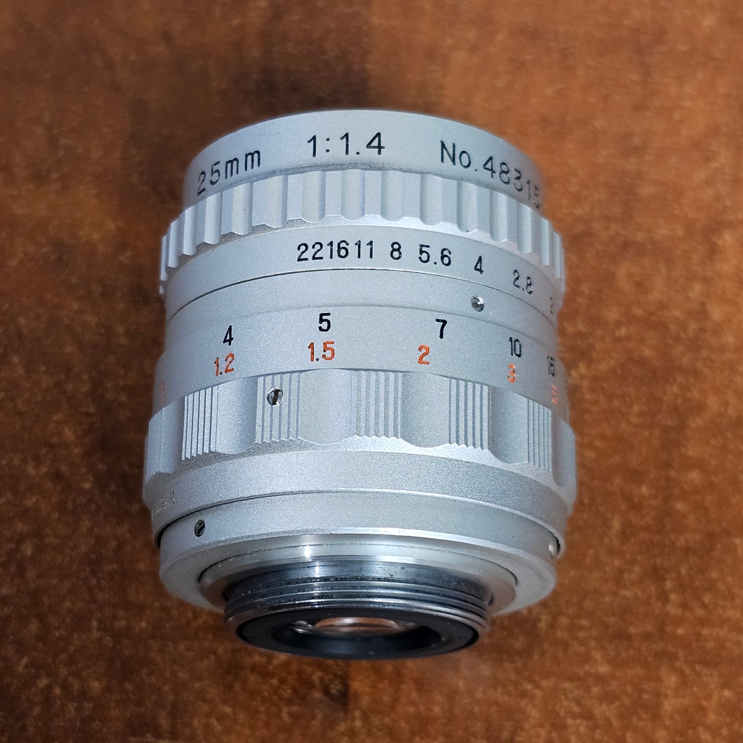 Cosmicar Television 25mm f1.9 C-Mount Lens S# 48315