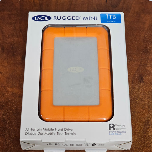 LaCie Rugged Mini 1TB USB 3.0 Portable External Hard Drive