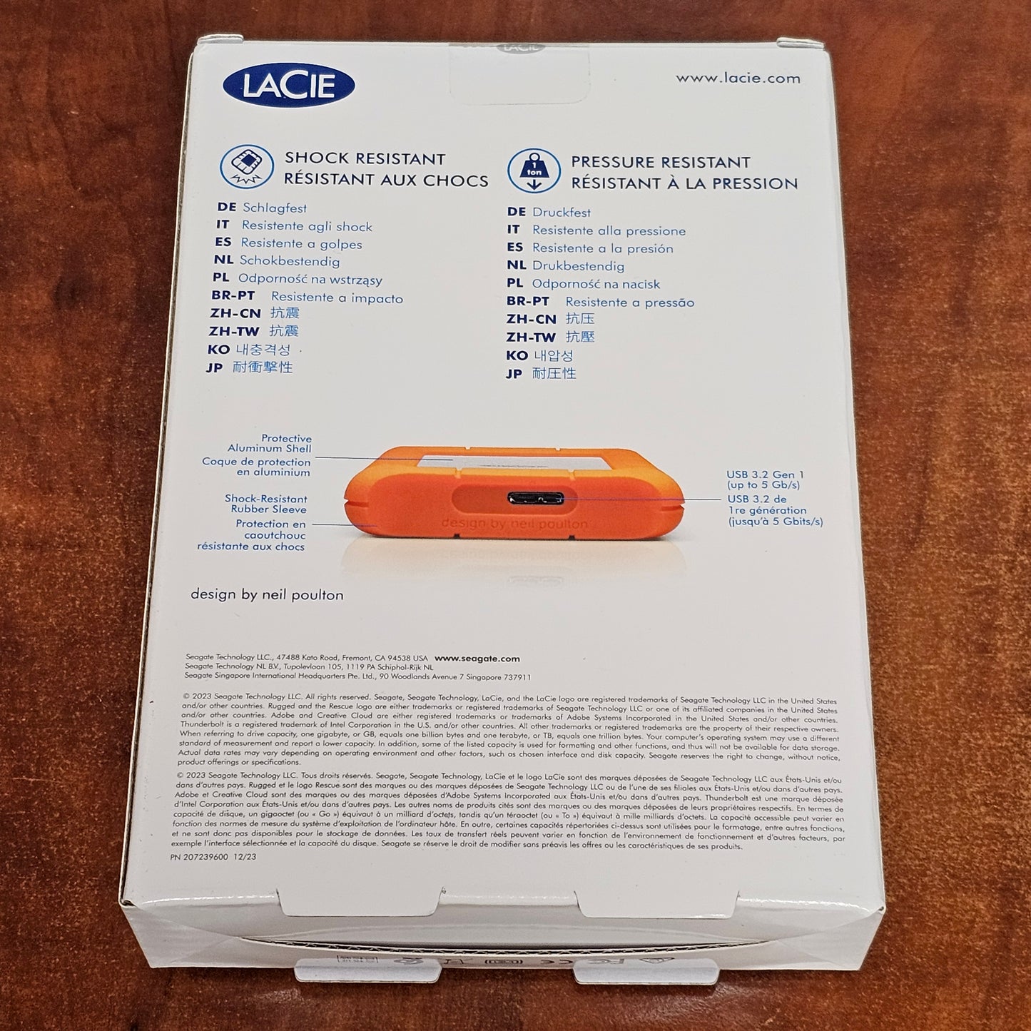 Lacie Rugged Mini 2TB USB 3.0 Portable External Hard Drive