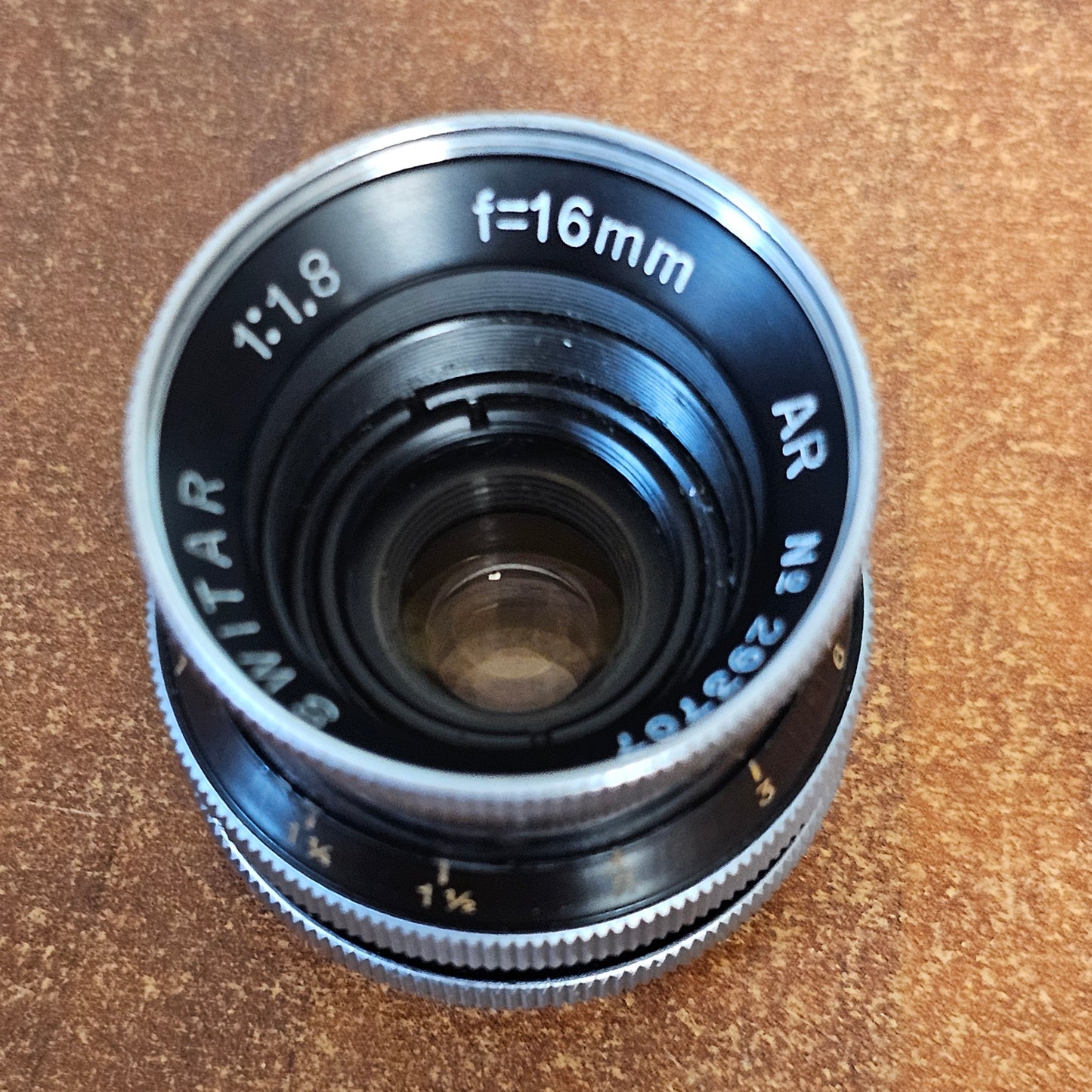 Switar 16mm f1.8 AR C-Mount Lens S# 293707