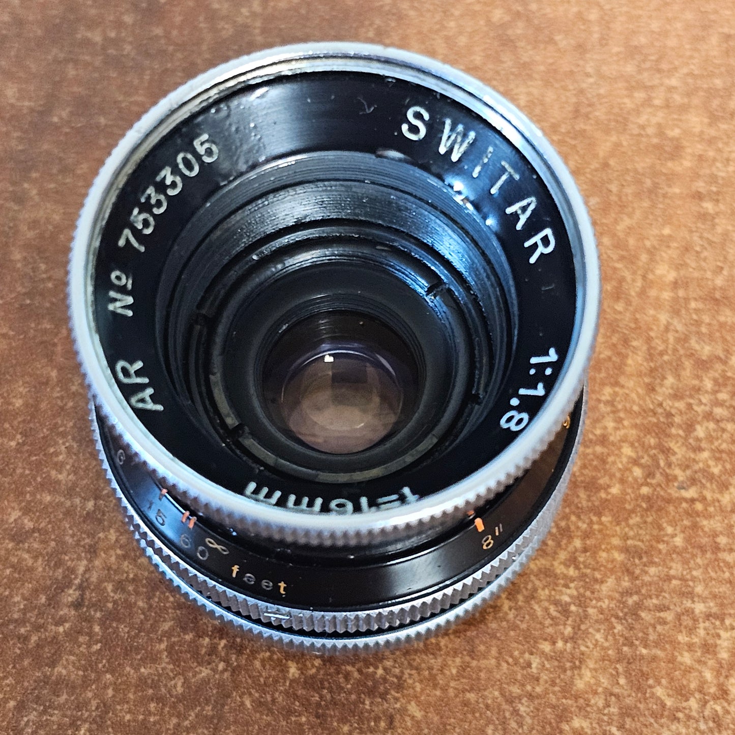 Switar 16mm f1.8 AR C-Mount Lens S# 753305