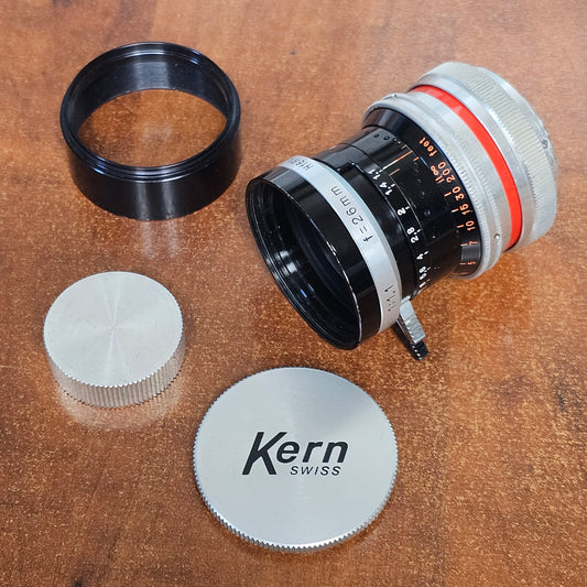 Switar 26mm Macro Preset f/1.1 H16 RX C-Mount Lens S# 1086658