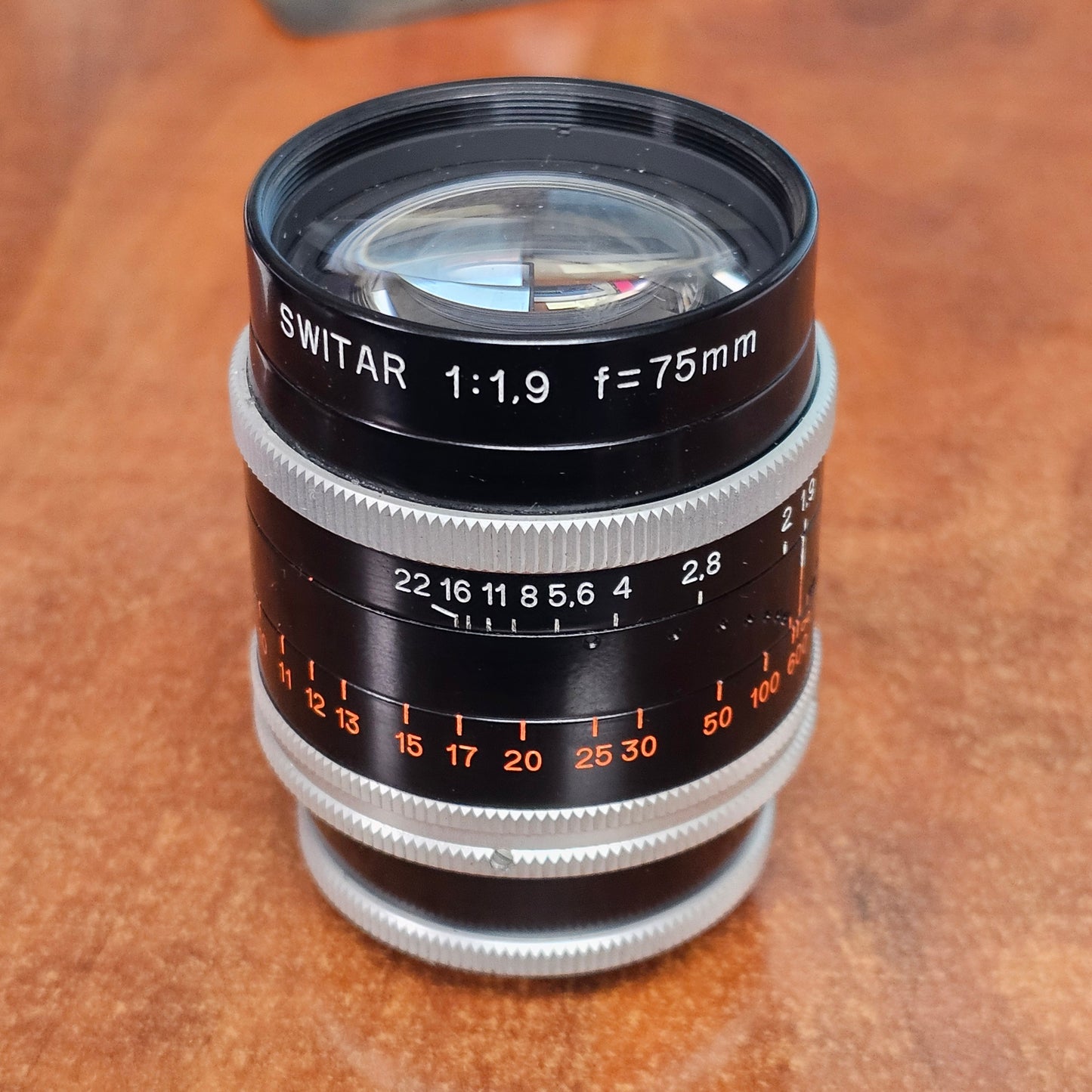 Switar 75mm f1.9 C-Mount Lens S# 921801