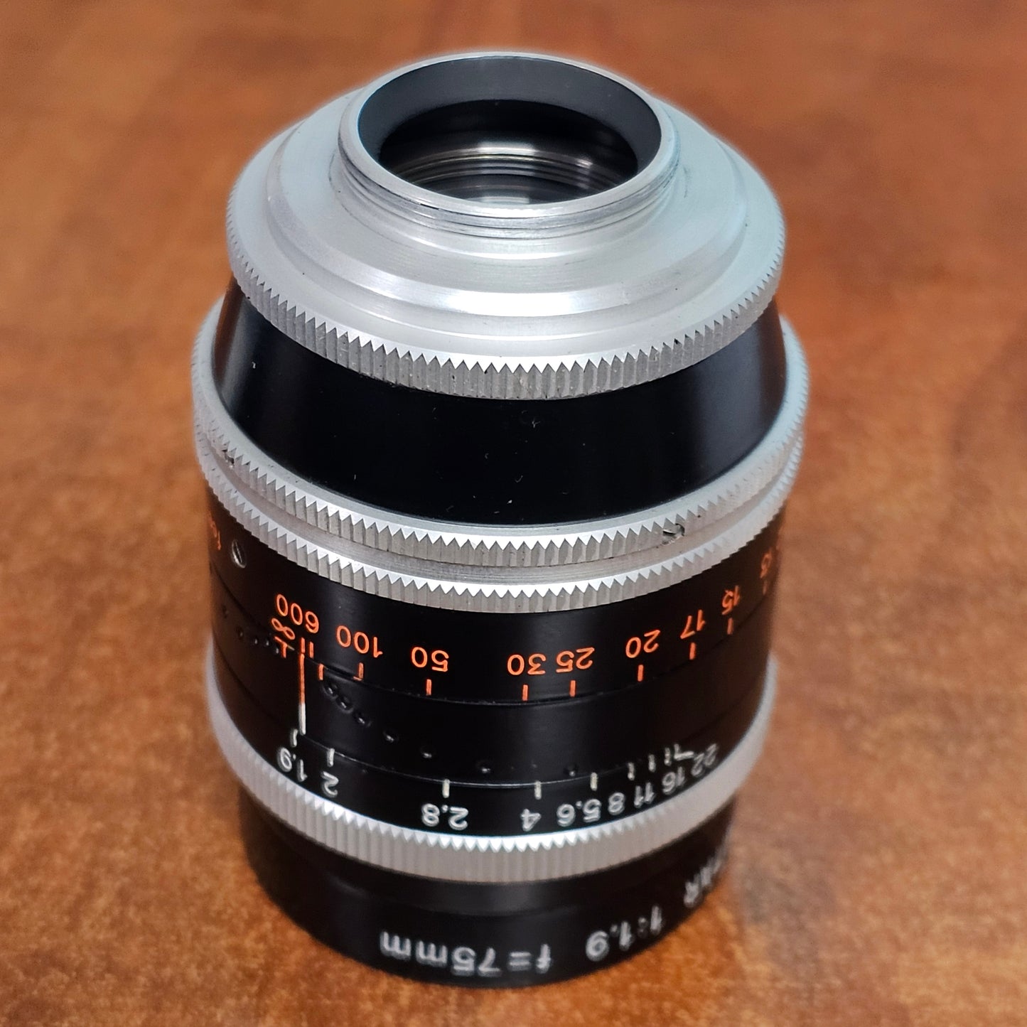 Switar 75mm f1.9 C-Mount Lens S# 921801