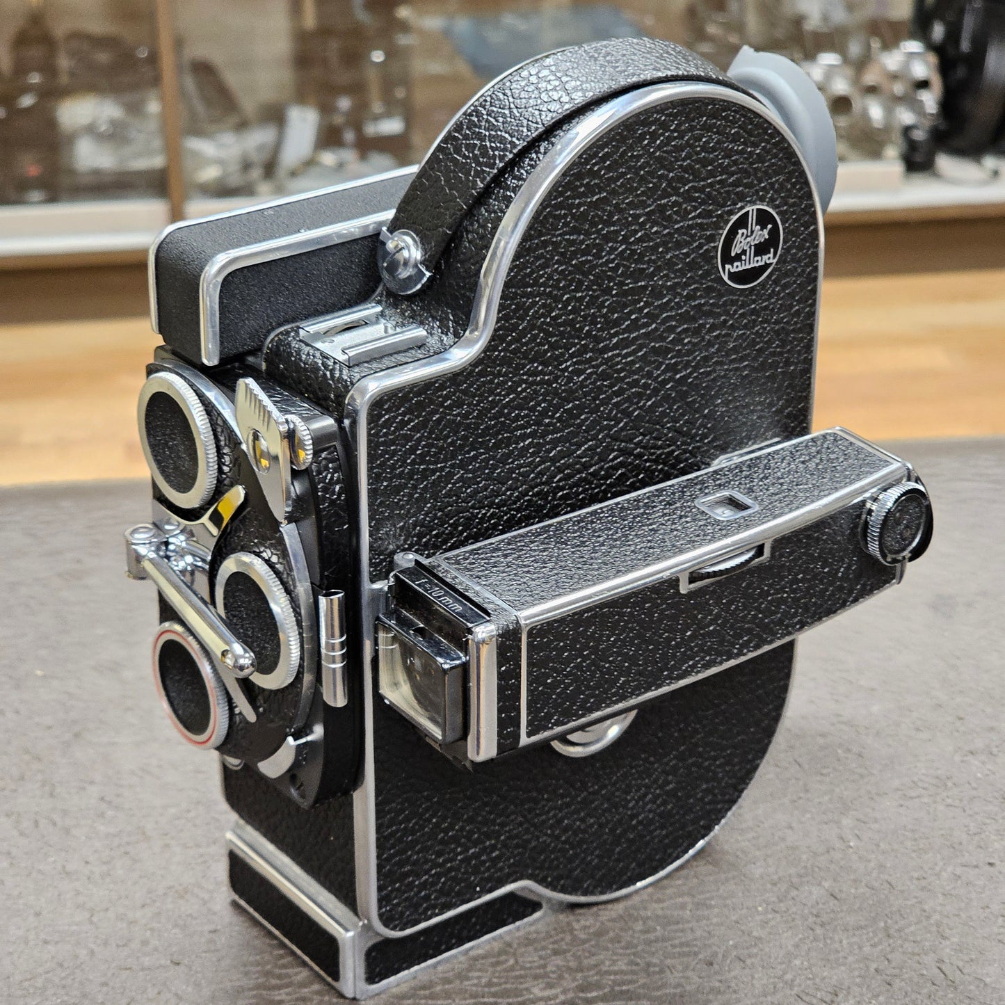 Bolex H16 Rex 4 16mm Camera Body with 10x viewfinder S# 213537 & Som Berthiot Pan Cinor 17-85mm Zoom lens S# T41556