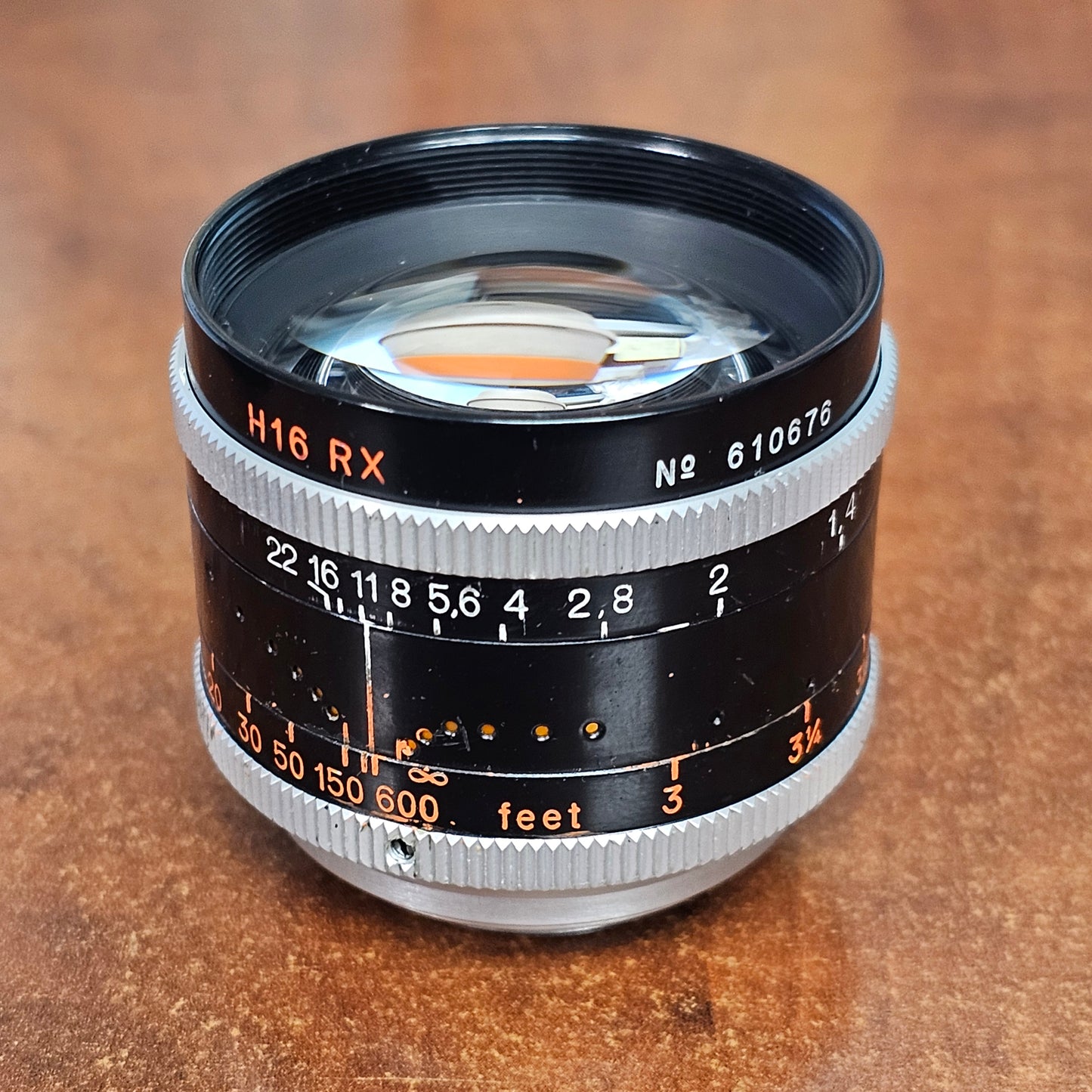 Switar 50mm f1.4 H16RX C-Mount Lens S# 610676