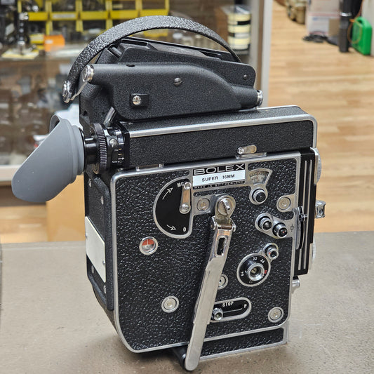 Bolex Super 16 REX 5 Camera body with 10x viewfinder S# 258346