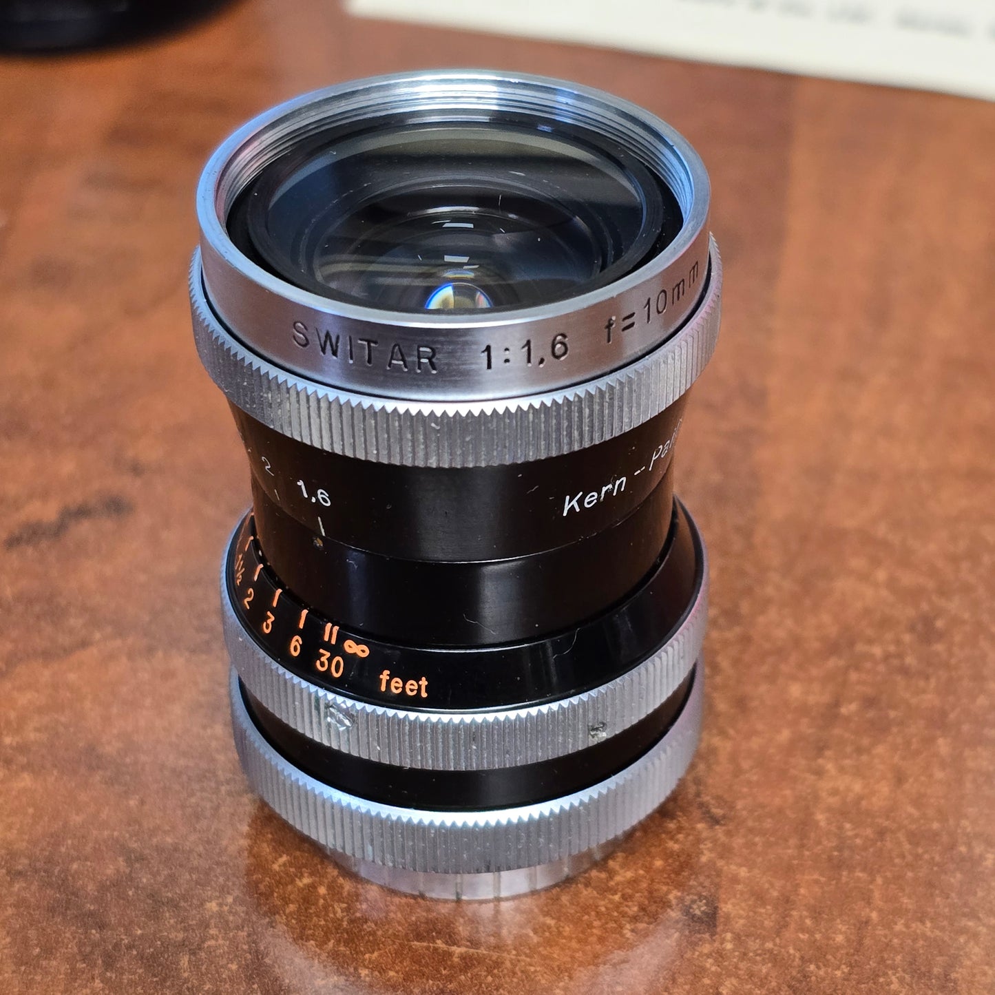 Switar 10mm f1.6 AR C-Mount Lens S# 425849