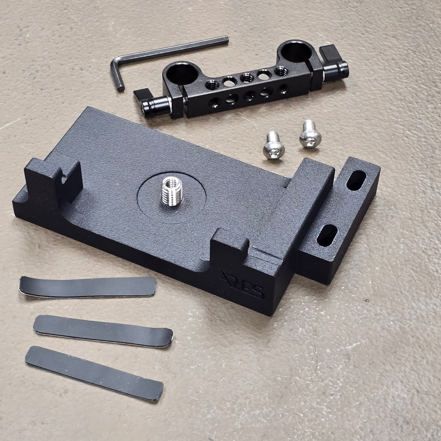 Ares Flat Base Rod Support System for Bolex H16 & H8 cameras