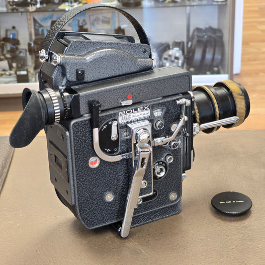 Bolex H16 Rex 5 Red Dot with 13x Viewfinder S# 352423 with Angenieux Zoom Lens