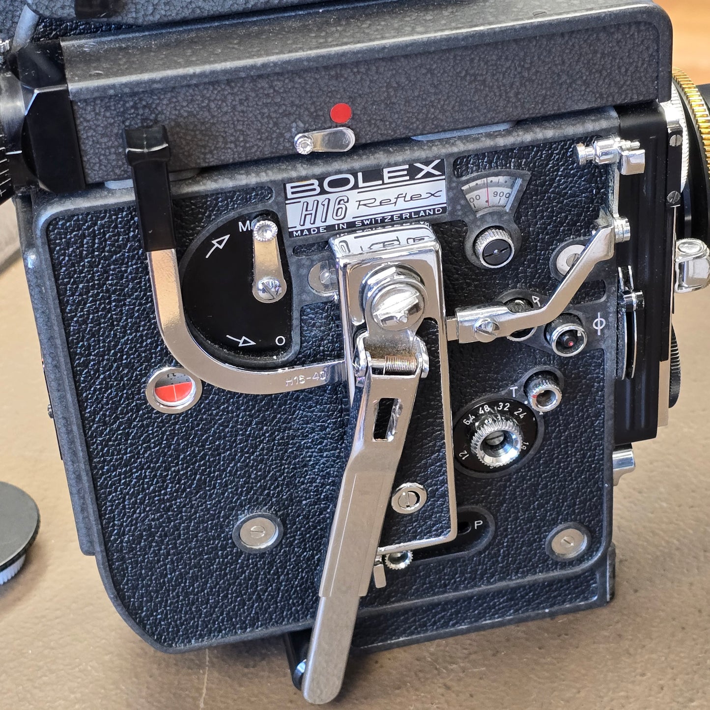 Bolex H16 Rex 5 Red Dot with 13x Viewfinder S# 352423 with Angenieux Zoom Lens