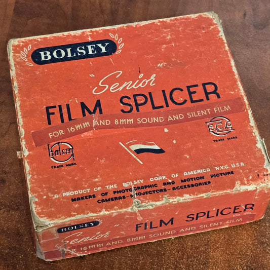 BOLSEY Senior Film Splicer for 16mm & S8mm Sound & Silent Films