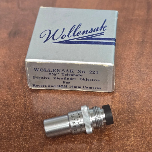 Wollensak 2 1/2" (63mm) Viewfinder Objective Lens for Revere & B&H 16mm cameras