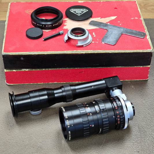 Angenieux 17-68mm f2.2 C-Mount Zoom lens Type 4x17A With Dogleg Viewfinder S# 1219849