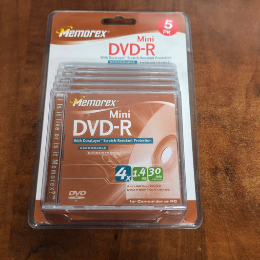 Memorex Mini DVD-R Disc (5 Pack)