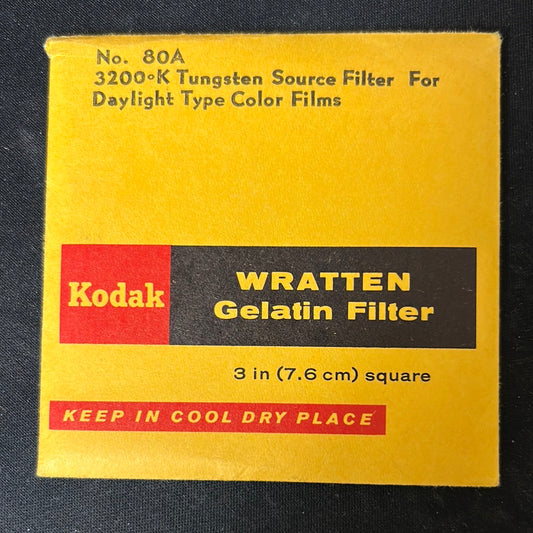 Kodak Wratten Gel Filter (No.80A)  3" x 3" - Partial