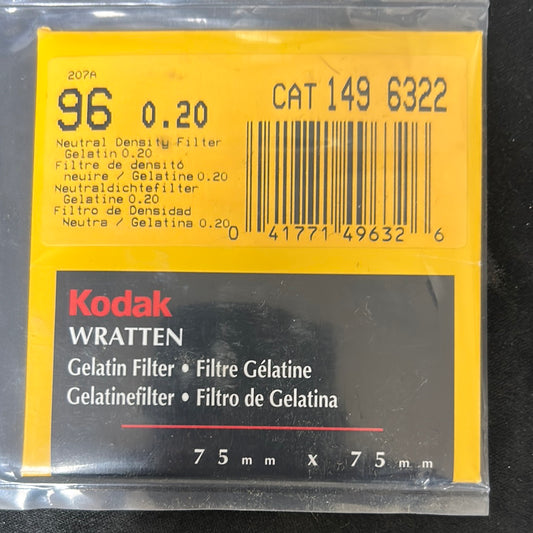 Kodak Wratten Gel Filter (No.96 ND 0.20)  3" x 3"