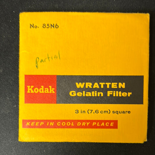 Kodak Wratten Gel Filter (No.85N6)  3" x 3" - Partial