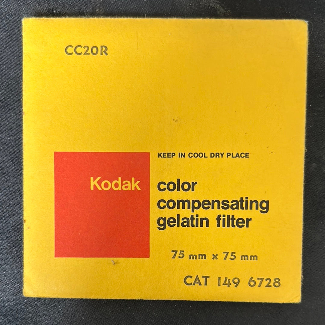 Kodak Wratten Gel Filter (CC20R)  3" x 3"