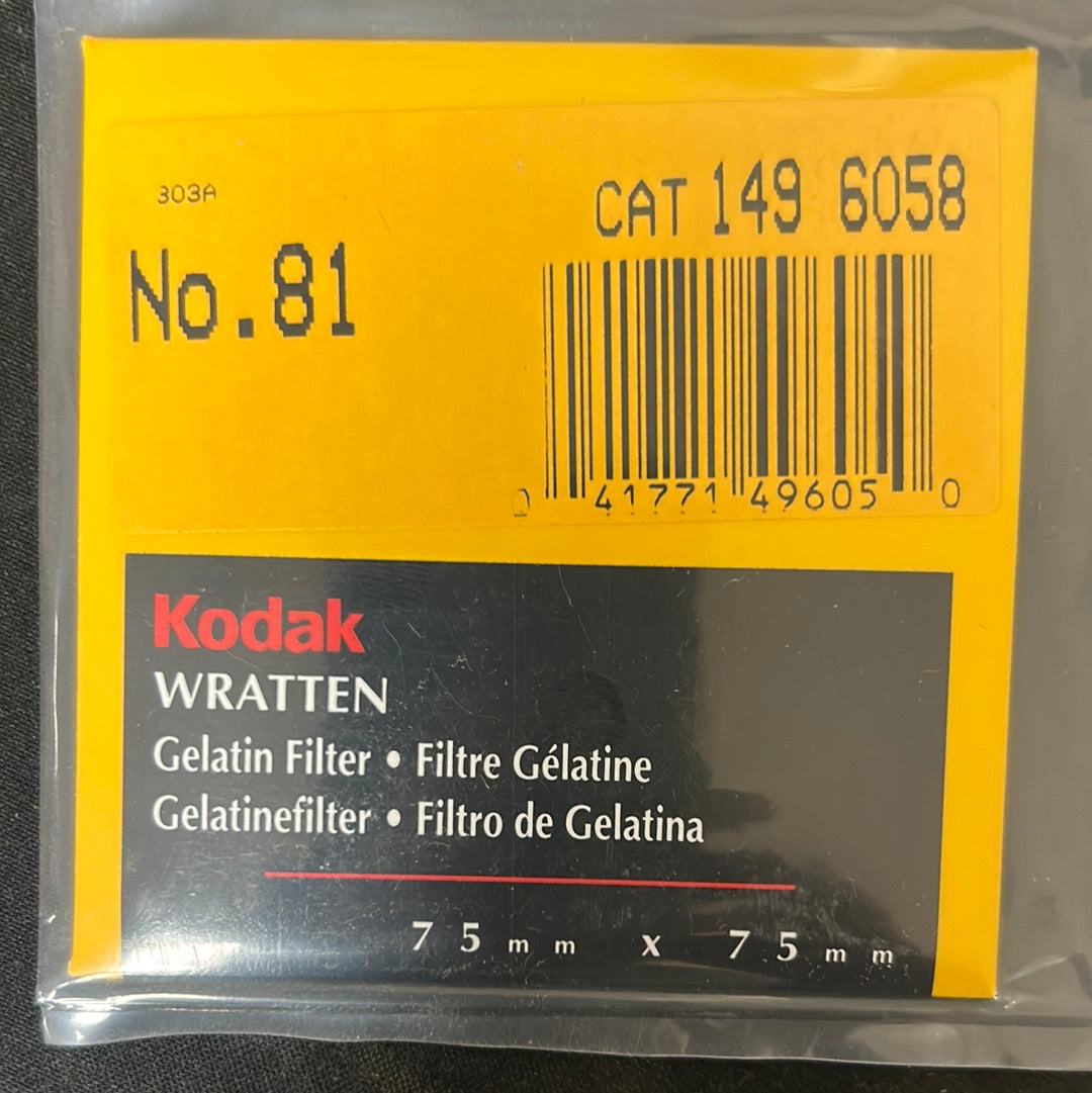 Kodak Wratten Gel Filter (No.81)  3" x 3"