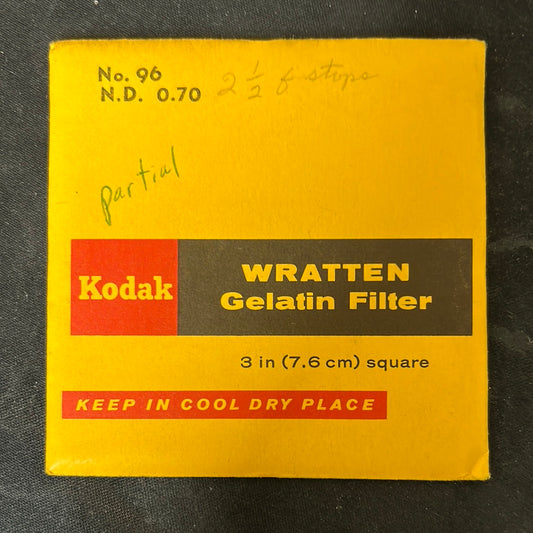 Kodak Wratten Gel Filter (No.96 ND 0.70)  3" x 3" - Partial