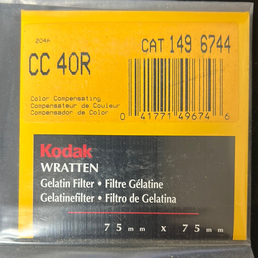 Kodak Wratten Gel Filter (CC40R)  3" x 3"