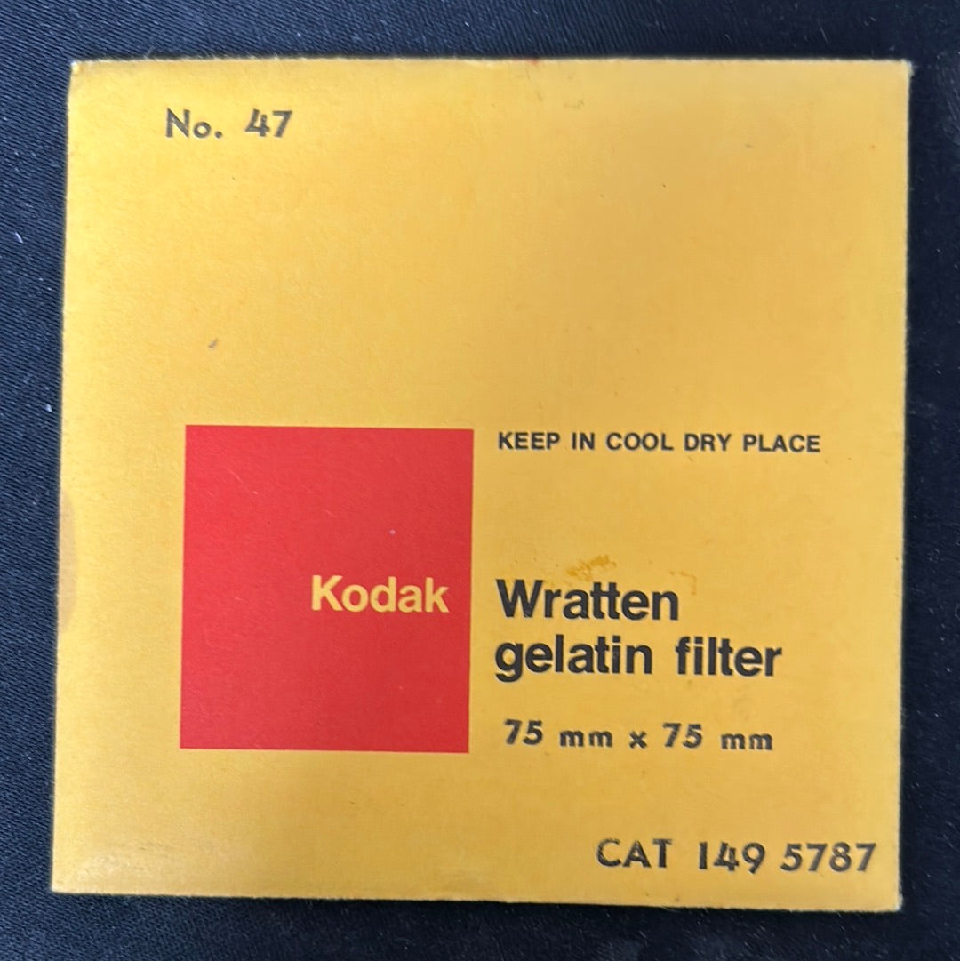 Kodak Wratten Gel Filter (No.47)  3" x 3" - Partial