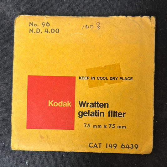 Kodak Wratten Gel Filter (No.96 ND 4.00)  3" x 3"