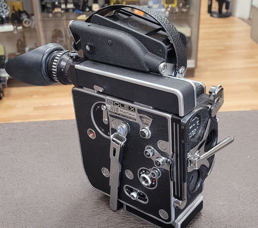 Bolex H16 Rex 5 with 13x Viewfinder 16mm Camera S# 254867