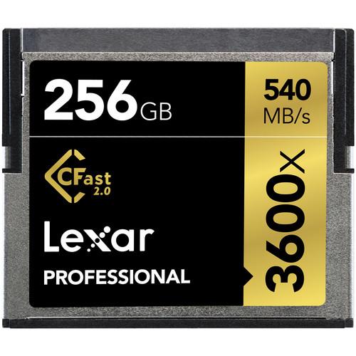 Lexar 256GB Professional 3600x CFast 2.0 Memory Card